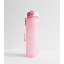 Pink Message Printed Drinking Bottle New Look