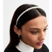 Cream Faux Pearl Headband New Look
