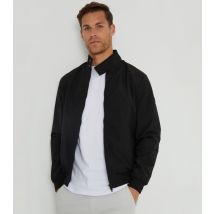 Men's Black Showerproof Harrington Jacket Threadbare New Look