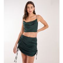 Women's Green Diamanté Halterneck Top Pink Vanilla New Look