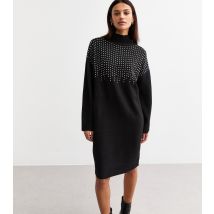 Women's Black Studded Jumper Dress Sunshine Soul New Look