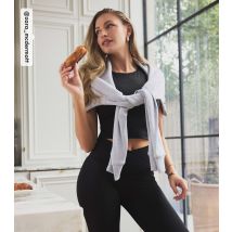 Women's by Zara McDermott Black Active High Neck Vest Rise New Look