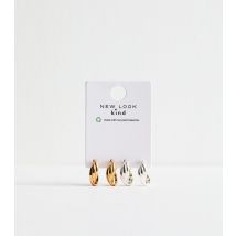 Gold Tone Twisted Hoop Earrings New Look
