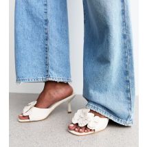 Women's White Felda Floral Open Toe Mules Public Desire New Look
