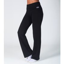 Women's Black Wide Leg Stretch Cotton Trousers Pineapple New Look