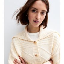 Women's Cream Cable Knit Cardigan Sunshine Soul New Look