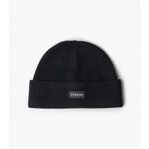 Black Logo Ribbed Beanie Gym King New Look