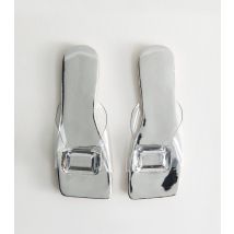 Women's Silver Girls' Trip Perspex Strap Flat Sandals Public Desire New Look