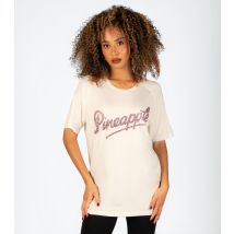 Women's Cream Logo Print T-Shirt Pineapple New Look