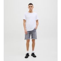 Men's Grey Ripped Denim Shorts Jack & Jones New Look