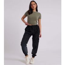 Women's Black Parachute Cargo Trousers Urban Bliss New Look