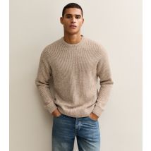 Men's Cream Cable Knit Jumper Only and Sons New Look