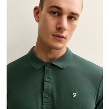 Men's Green Fitted Short Sleeve Polo Farah New Look