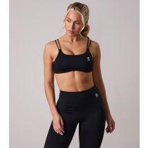 Women's 365 Black Logo Print Sports Bra Gym King New Look
