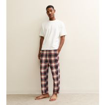 Men's Red Regular Check Pyjama Bottoms Jack & Jones New Look