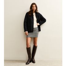 Women's Tall Black Check Tube Mini Skirt New Look