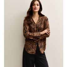 Women's Tall Brown Bambi Speckled Shirt New Look