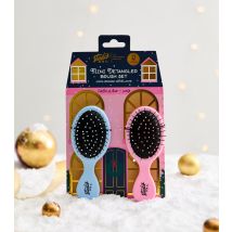 Creations Pink and Blue Mini Detangler Hairbrush Set Danielle New Look