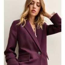 Women's Burgundy Single Breasted Blazer Jacket New Look