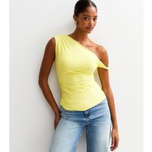 Women's Yellow Twisted Off The Shoulder Top Pink Vanilla New Look