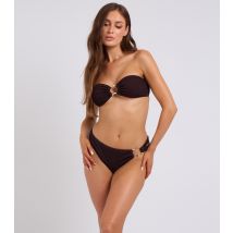 Women's Brown Textured O-Ring Bikini Top Urban Bliss New Look