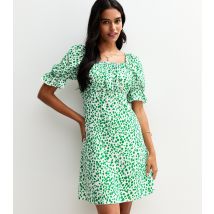 Women's Green Abstract Spot Print Mini Dress Sunshine Soul New Look