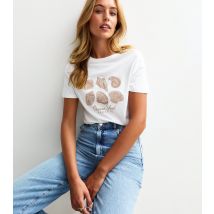 Women's Tall White Shell Print Relaxed T-Shirt New Look