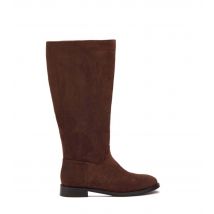 Women's Brown Faux Suede High Knee Boots London Rebel New Look