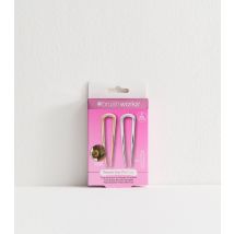 Pack of 2 Metallic French Hair Pins Brushworks New Look
