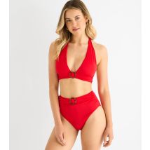 Women's Red Ring Detail Bikini Bottoms Gini London New Look
