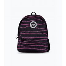 Black Glitter Stripe Backpack School HYPE New Look