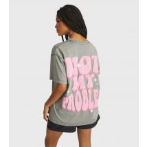 Women's Grey Not My Problem Printed T-Shirt Skinnydip New Look