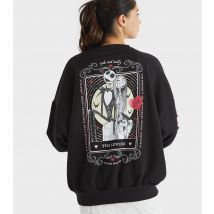 Women's Black Nightmare Before Christmas Lovers Sweatshirt Skinnydip New Look