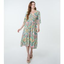 Women's Multicolour Paisley Print Midi Dress Blue Vanilla New Look