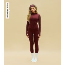 Women's by Zara McDermott Burgundy V-Waist Leggings Rise New Look