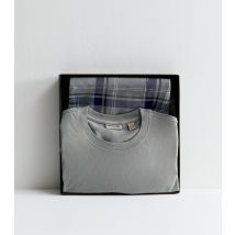 Men's Mid Grey T-Shirt and Shorts Pyjama Gift Set Only and Sons New Look