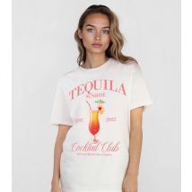Women's White Tequila Sunrise Print T-Shirt Brands In New Look