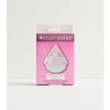 Pink Triangular Powder Puff Duo Brushworks New Look