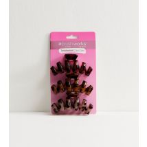 Brown Tortoise Shell Claw Clips Brushworks New Look