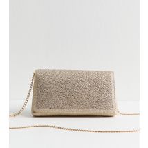 Gold Diamanté Embellished Chain Shoulder Bag New Look