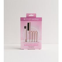 Pink Slick and Style Hair Set Brushworks New Look