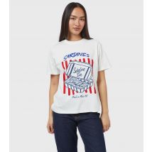Women's Sardines Tin T-Shirt Custard New Look