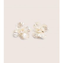 Cream Faux Pearl Flower Stud Earrings Public Desire New Look