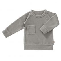 Fresk - Langärmliger Shirt aus Velours Paloma grey