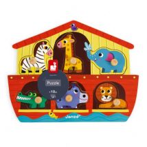 Janod - Knopfpuzzle Arche Noah 6 Teile