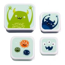 a Little Lovely Company - Monsters Lunch & snack box set