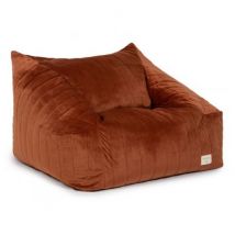 Nobodinoz - Chelsea Velvet Sitzsack - 72x75x42 cm - Wild Brown