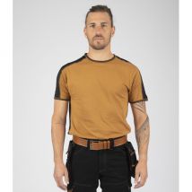 Roboczy t-shirt z krótkim rękawem andy - camel - nine worths l