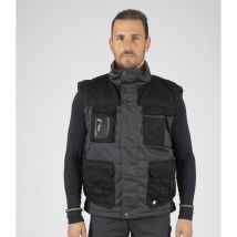 Gilet Sans Manches De Travail Piattec - Gris/noir - Nine Worths By North Ways - Taille L - Vet Sécurité