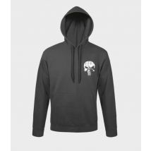 Sweat Avec Logo Cœur Punisher Blanc - Gris Anthracite - Army Design - Taille L - Vet Sécurité